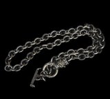 7Chain with quarter old bulldog & quarter T-bar necklace