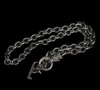 7Chain With quarter old bulldog & quarter T-bar necklace