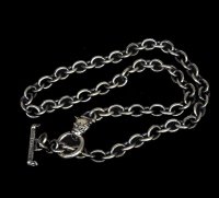 7Chain With quarter bulldog & quarter T-bar necklace