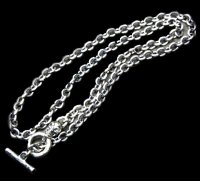 4.7Chain With 1/8 skull & 1/8 Classic T-bar Necklace