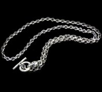 3.9Chain With 1/8 skull & 1/16 Classic T-bar Necklace