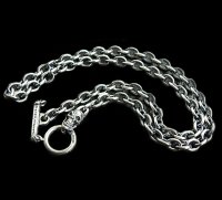 6Chain With 1/8 Skull & 1/8 T-bar Necklace