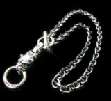 Half old bulldog with O-ring & 7chain necklace