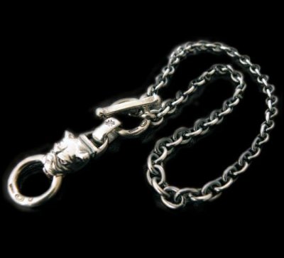 画像1: Half bulldog with O-ring & 7chain necklace