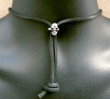 Skull Adjustable Leather Necklace