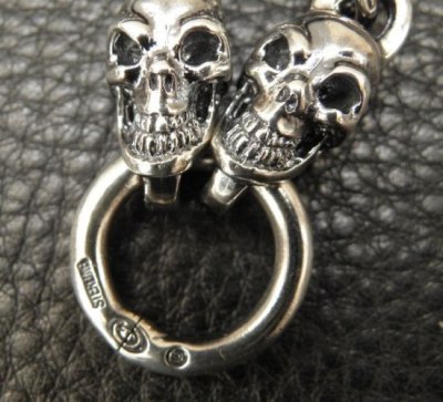 画像4: Half C-ring With Half 2Skulls & 7Chain Necklace