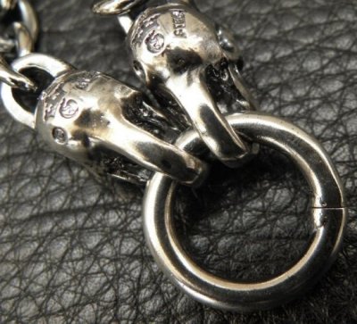 画像3: Half C-ring With Half 2Skulls & 7Chain Necklace