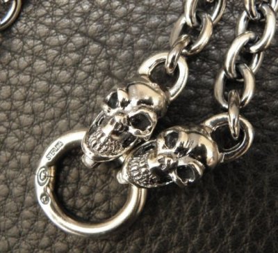 画像8: Half C-ring With Half 2Skulls & 7Chain Necklace