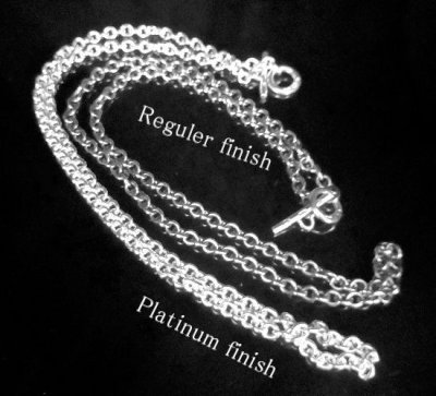 画像3: 4.7Chain & 1/8 T-bar Necklace (Platinum Finish)