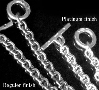 画像4: 4.7Chain & 1/8 T-bar Necklace (Platinum Finish)