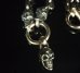 画像11: Single Slant Head Skull With 2 Single Slant Head Skulls & Small Oval Chain Links Necklace