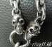 画像16: Single Slant Head Skull With 2 Single Slant Head Skulls & Small Oval Chain Links Necklace