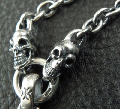 画像9: Quarter Single Skull Dagger Square Bottom With 2 Quarter Skulls Necklace
