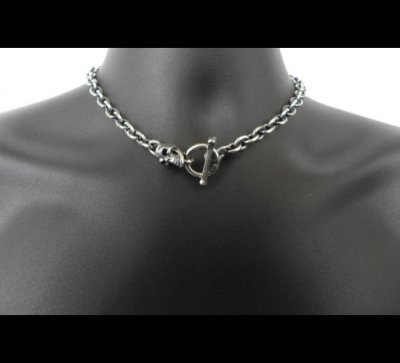 画像9: 7Chain With Half Skull & Quarter T-bar Necklace