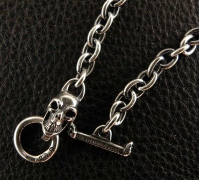 画像4: 7Chain With Half Skull & Quarter T-bar Necklace