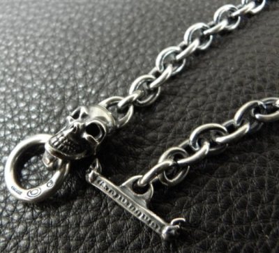 画像3: 7Chain With Half Skull & Quarter T-bar Necklace