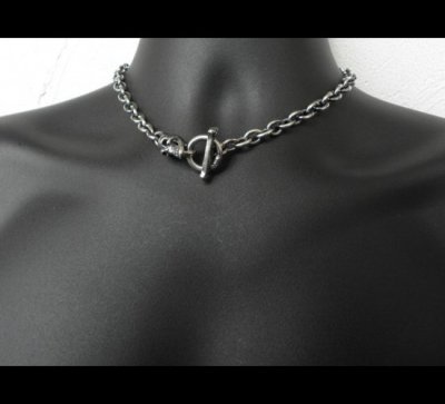 画像6: 7Chain With Half Skull & Quarter T-bar Necklace