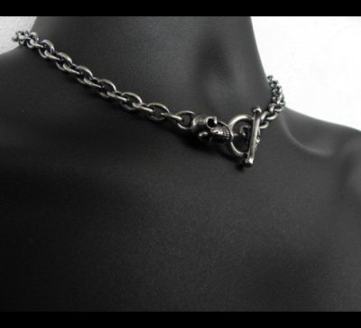 画像7: 7Chain With Half Skull & Quarter T-bar Necklace