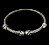 4 Miracle Skulls Cable Wire Choker