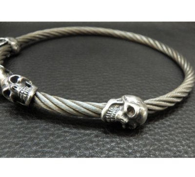 画像8: 4 Miracle Skulls Cable Wire Choker