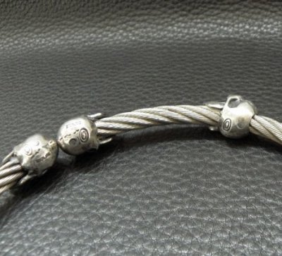 画像7: 4 Miracle Skulls Cable Wire Choker