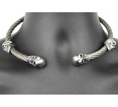 画像6: 4 Miracle Skulls Cable Wire Choker