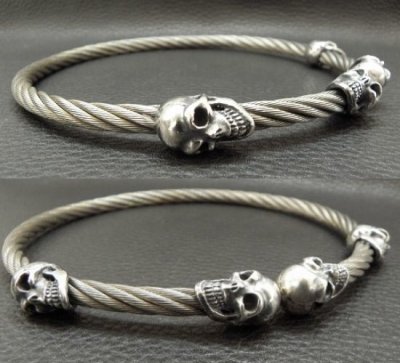 画像4: 4 Miracle Skulls Cable Wire Choker