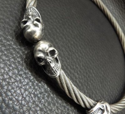 画像14: 4 Miracle Skulls Cable Wire Choker