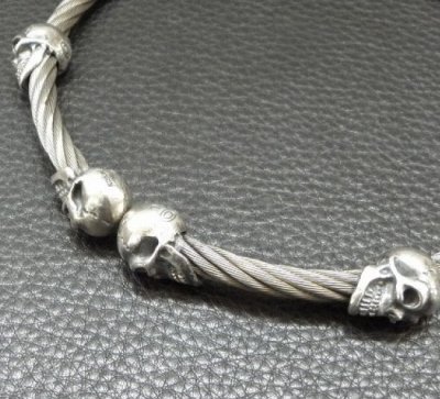画像13: 4 Miracle Skulls Cable Wire Choker