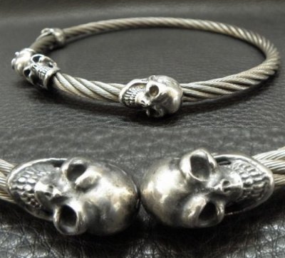画像9: 4 Miracle Skulls Cable Wire Choker
