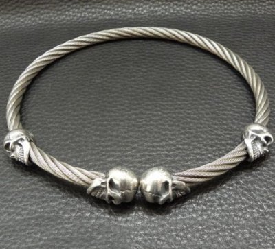 画像3: 4 Miracle Skulls Cable Wire Choker