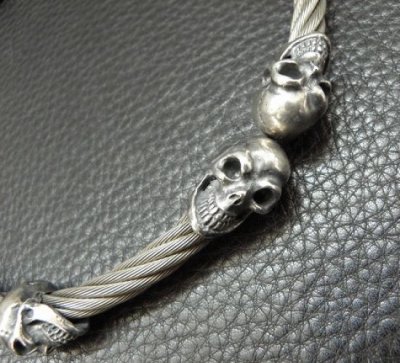 画像11: 4 Miracle Skulls Cable Wire Choker