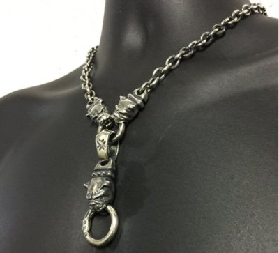 画像9: Old Bulldog With Half 2Bulldogs 7Chain Necklace