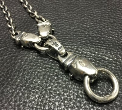 画像4: Old Bulldog With Half 2Bulldogs 7Chain Necklace