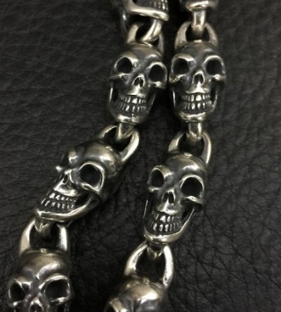 画像7: Single Skull With All Skull Links Necklace