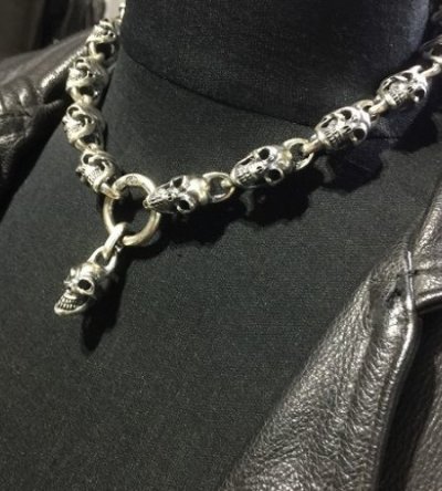 画像6: Single Skull With All Skull Links Necklace