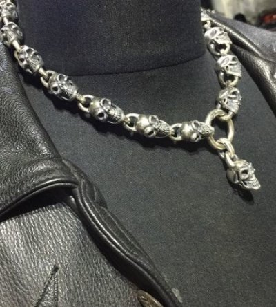 画像4: Single Skull With All Skull Links Necklace