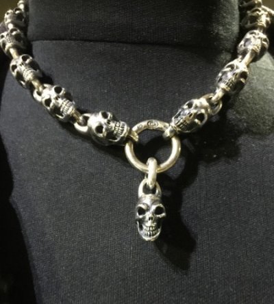 画像12: Single Skull With All Skull Links Necklace