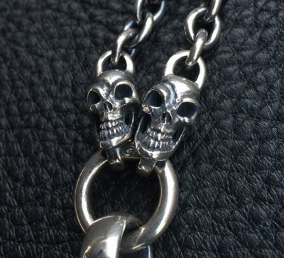 画像8: Lion With 2 Half Skulls & 7 Chain Necklace