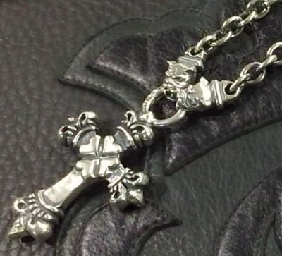 画像10: Half 4Heart Crown Cross With Half 2 Half Bulldogs & 7Chain Necklace