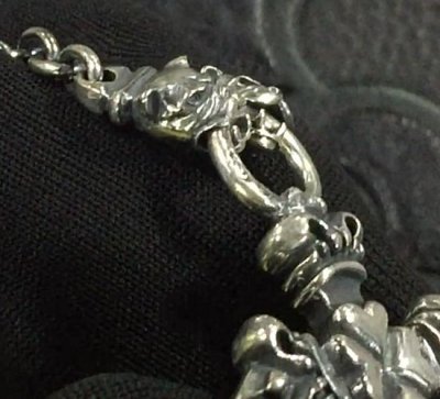 画像9: Half 4Heart Crown Cross With Half 2 Half Bulldogs & 7Chain Necklace