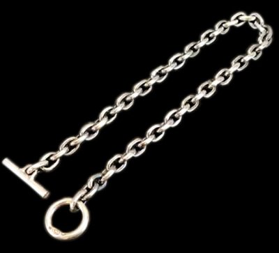 画像1: Small Oval Chain Links & T-bar Necklace