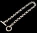 画像1: Small Oval Chain Links & T-bar Necklace (1)