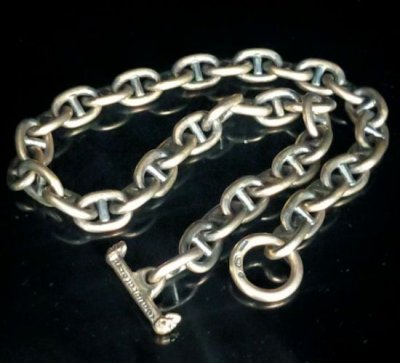 画像1: 11mm Marine Chain & T-bar Necklace