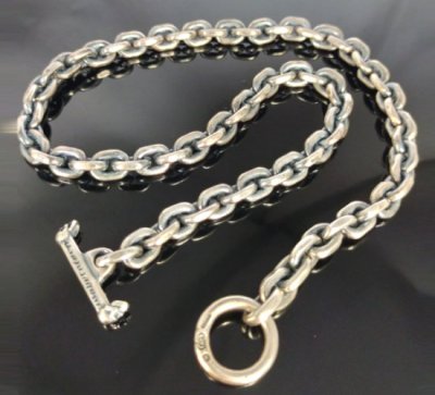 画像1: Hand Craft Chain & Half T-bar Necklace