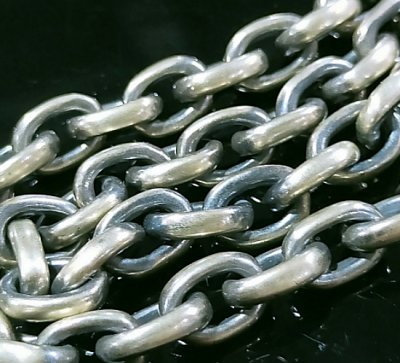 画像12: Half 3 Skulls On 4 Heart Crown Cross Double Face Dagger & Bulldogs Half Small Oval Chain Links Necklace