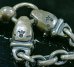 画像7: Half 3 Skulls On 4 Heart Crown Cross Double Face Dagger & Bulldogs Half Small Oval Chain Links Necklace