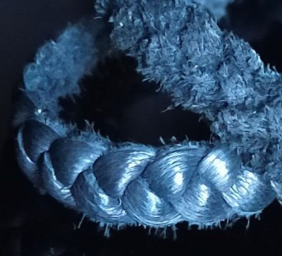 画像17: Half Face On Battle-Ax Cross With 2 Lions Braid Leather Necklace