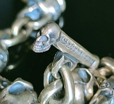 画像5: Single Skull With Skull & Small Oval Links Necklace