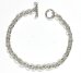 画像2: Half Small Oval & Textured Small Oval Chain Links Necklace [Platinum Finish] (2)
